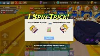 Blockman Go Skyblock Lottery Box 1 Spin Trick | I Got Free Rare In Blockmango Skyblock  |