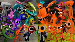 FNF All ORANGE Characters Rainbow Friends Chapter 2 x Roblox Rainbow Friends - Friday Night Funkin'