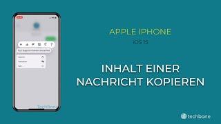 Nachricht kopieren - Apple iPhone [iOS 15]