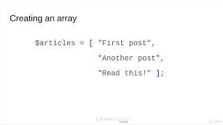 Introduction to PHP Arrays: Create an Array and Access its Elements - PHP Tutorial