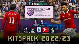PES 2021 KITS PACK 2023 | With Weekly Updates - Kitserver | New Kit Fonts | Premier League, La Liga