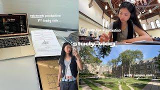 STUDY VLOG super productive studying, pretty libraries, tips, student life