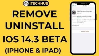 How To Remove iOS 14.3 Beta - Uninstall/Delete iOS 14.3 Beta Profile