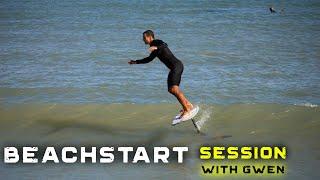Beachstart session with Gwen | Surf Foil