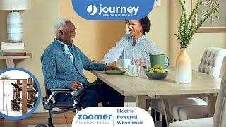 Zoomer™ Power Folding Chair One-Handed Control Fits Under the Table