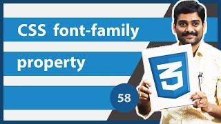 CSS font-family property | How to set Font for a Text in CSS | HTML face Attribute - CSS Tutorial 58