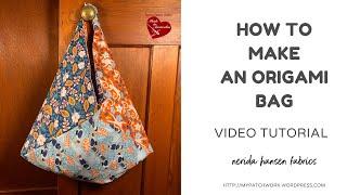 Origami bag video tutorial