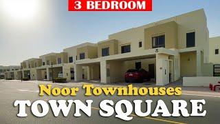 Inside 3 bedroom villa in Noor Townhouses Town Square Nshama