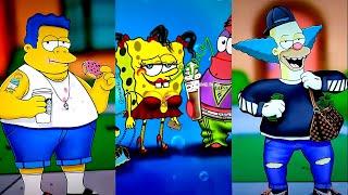 GLOW UP Spongebob and The Simpsons TikTok Art Compilation (Part 1) || So Chill