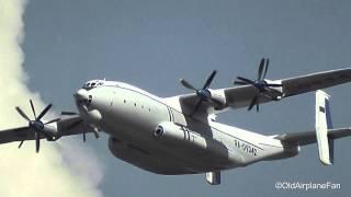 Russia Air Force Antonov AN-22 Antei flyby at Moscow Zhukovsky (HD)