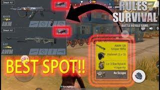 Best and Safest spot(INSANE LOOT) RULES OF SURVIVAL