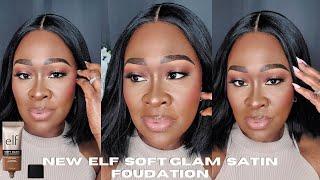 *NEW*  ELF SOFT GLAM SATIN FOUNDATION REVIEW | BEGINNER FRIENDLY AFFORDABLE MAKEUP TUTORIAL