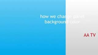 how we change panel background color with C# code making design cool