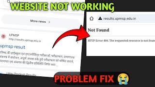 Not Found Http error 404 the requested resource is not found problem fix, upmsp website Not working