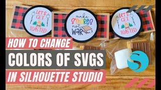 Silhouette Print & Cut Tutorial: How to Change Colors of SVG Designs 