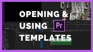 How to Open A Premiere Pro Templates in an Existing Premiere Pro Projects