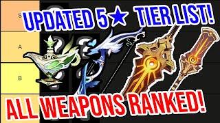 UPDATED 5 Weapon Tier List! Genshin Impact 3.5