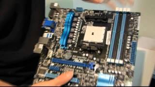 ASUS F1A75-M Pro AMD A75 Socket FM1 Crossfire Motherboard Unboxing & First Look Linus Tech Tips