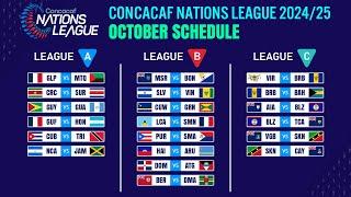 Match Schedule: October, 2024 | CONCACAF Nations League 2024/25.