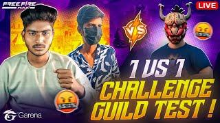 FREE FIRE LIVE IN TELUGU 1V1 CHALLENGE GUILG TEST FACECAM LIVE