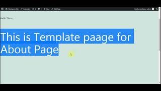 How to Create Custom Page Template in WordPress | WordPress Theme Development