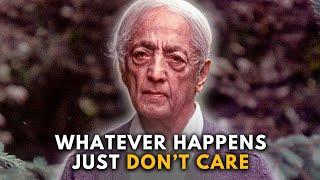 When Jiddu Krishnamurti Shocked His Audience (The Philosophy Of Not Caring)