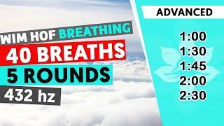 Advanced Wim Hof Guided Breathing | 5 Rounds - 40 Breaths | 432hz #SatoriFlow #WimHofBreathing