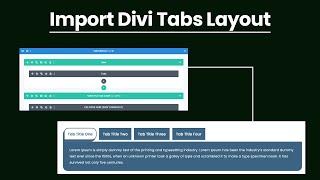 How To Import Divi Tabs Module Design UI Kit To Divi Library