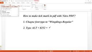 Make tick mark in pdf with Nitro PDF easily