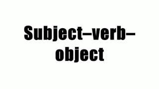 Subject–verb–object