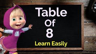 Table of 8, Learn Multiplication Table of 8, 8 ka Table, 8 ka pahada, Maths Table