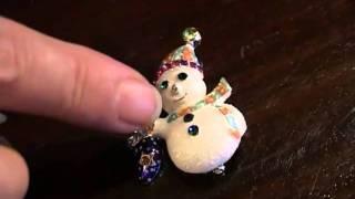 Snow Man Brooch