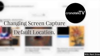 How To Change the Default Location of Where Screen Captures are Saved on Mac.