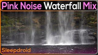 ► PINK NOISE plus WATERFALL Sounds for Sleeping Mixed Together ~ Tinnitus Sound Therapy