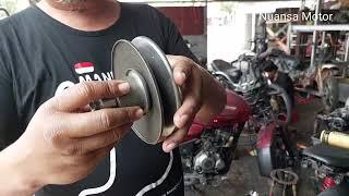 MODIFIKASI  PULLEY BELAKANG MATIC AGAR AKSELERASI DAN TOP SPEED MAKIN MELEJIT.!!