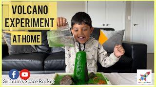 Lava VOLCANO Experiment Inside the House | DIY science For Kids - Sethum's Space Rocket