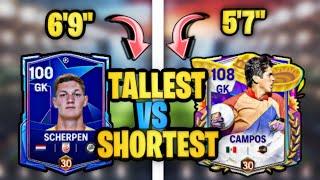 TALLEST GK VS SHORTEST GK | FC Mobile