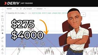 How David Made From $275 to $4000 Trading Volatility VIX 50 1s Index