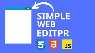 HOW TO CREATE WEB EDITOR BY HTML CSS JAVASCRIPT