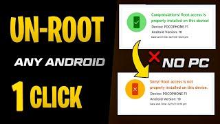 How to Unroot Android (Remove Root) Without PC Ft. POCO F1 | Hindi 2021