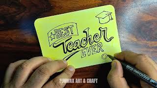 Teachers Day card making easy | Happy teacher's day greeting | DIY Simple card idea