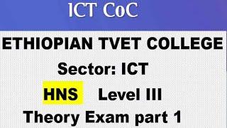 ICT COC level 3 Exam questions HNS Theory part 1