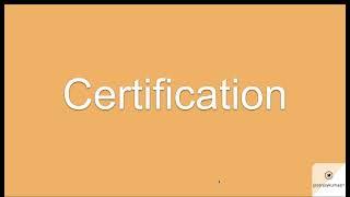 Certification