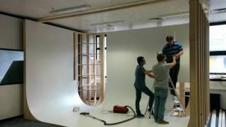 Building a green screen cyclorama - time lapse
