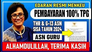  RILIS EDARAN PENAMBAHAN  DAU TPG 100% ASN GURU UNTUK THR DAN GAJI 13 TAHUN 2024, ALHAMDULILLAH