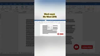 Word Count in Ms-Word 2016|How to Count Word in Ms-Word|Word Count|Word Counting In Ms-Word 2016