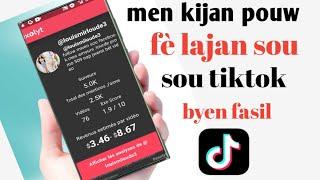 men kòman pouw fè lajan sou tiktok byen fasil sanw pa gen anpil abòne