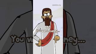 Jesus Gives Money This Way  #jesus #money #slap #cartoon