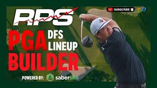 PGA DFS Lineup Builder | JOHN DEERE CLASSIC | 7/2 - SaberSim
