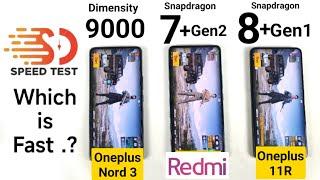 Poco F5 Snapdragon 7+Gen2 vs 8+Gen1 vs Dimensity 9000 Speedtest Shocking Results OMG 